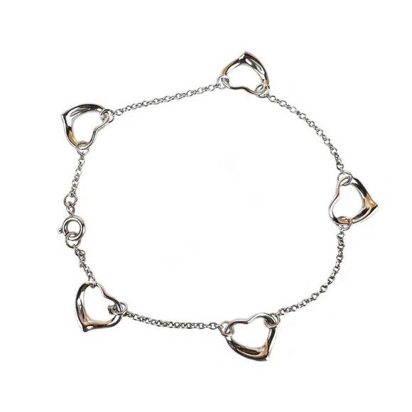 Tiffany & Co. 925 Silver Elsa Peretti Open Heart Bracelet - Picture 2 of 8